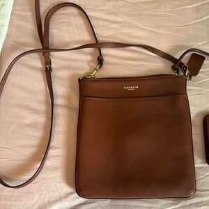 Coach Crossbody bag & wallet! Brown